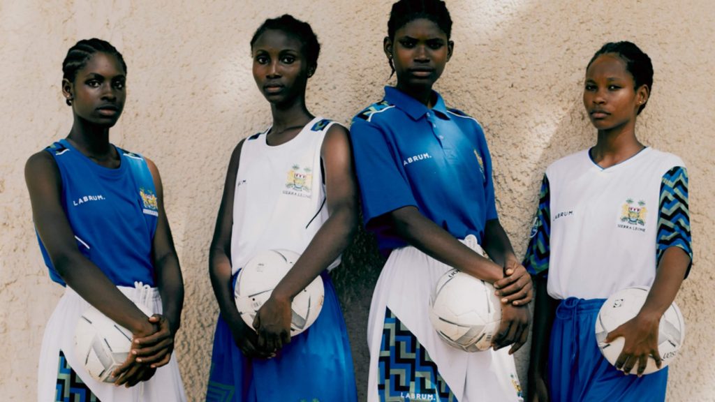 Sierra Leone’s Olympics 2021 kit inspired by Sierra Leone’s flag and 16 tribes and designed by Labrum