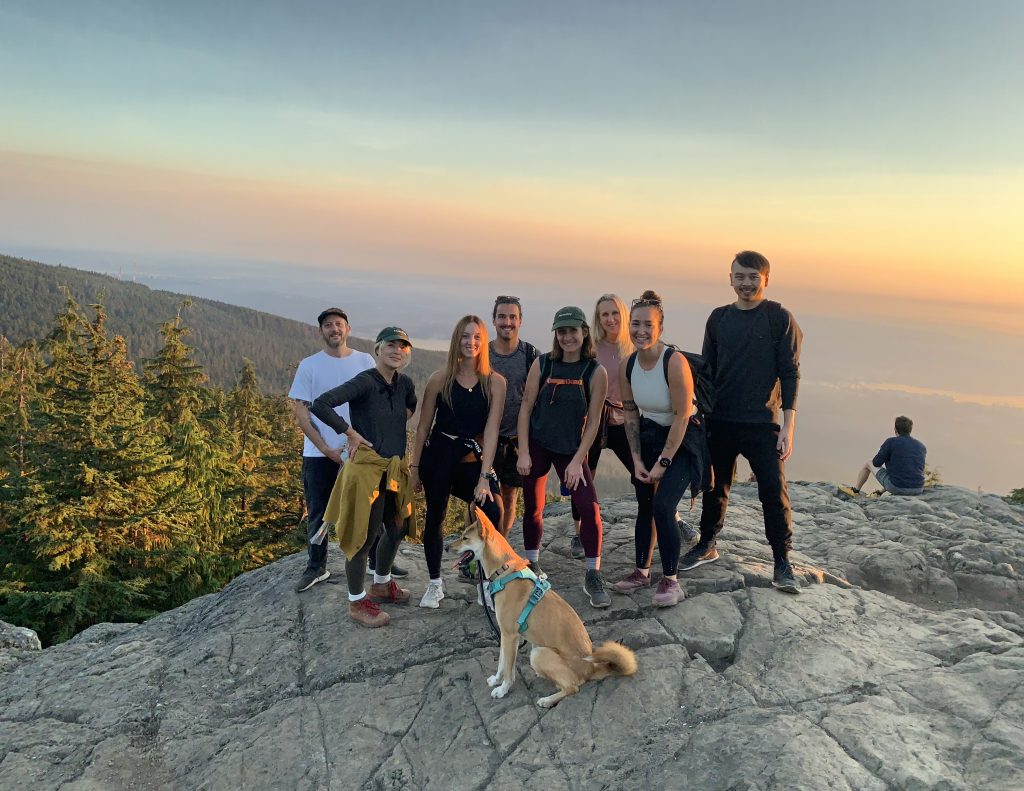 The hiking crew on the top of Dog Mountain