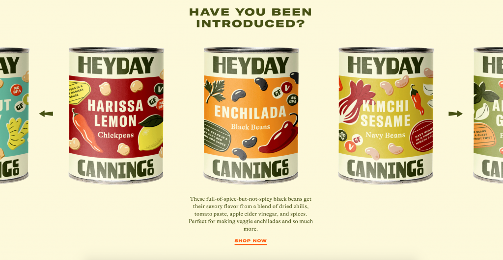 Heyday Canning Co selection of beans 